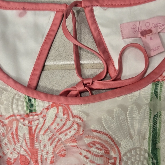 Lilly Pulitzer Darcelle Resort White Clover Cup Fit & Flare Embroidered Dress - Picture 11 of 11